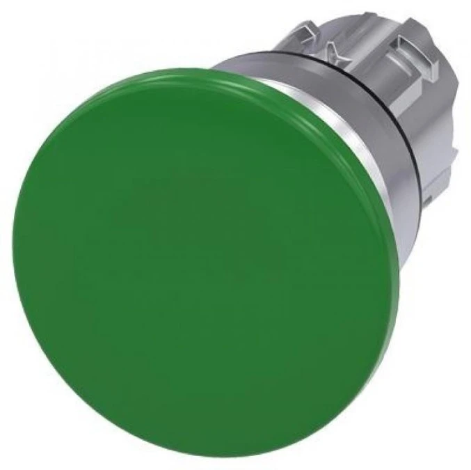Napęd przycisku grzybkowego 22mm zielony 40 mm z samopowotem metalowy IP689k SIRIUS ACT 3SU1050‑1BD40‑0AA0 - obrazek 1