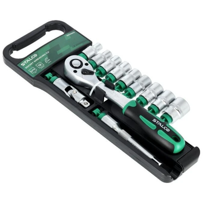 Nasadki i grzechotka na hangerze 12 elementów 1/2” STALCO S011100012 - obrazek 1