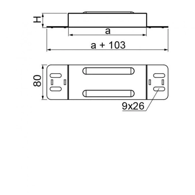 Nasuwka 175mm 28mm stal NSK175H28 523117 - obrazek 2