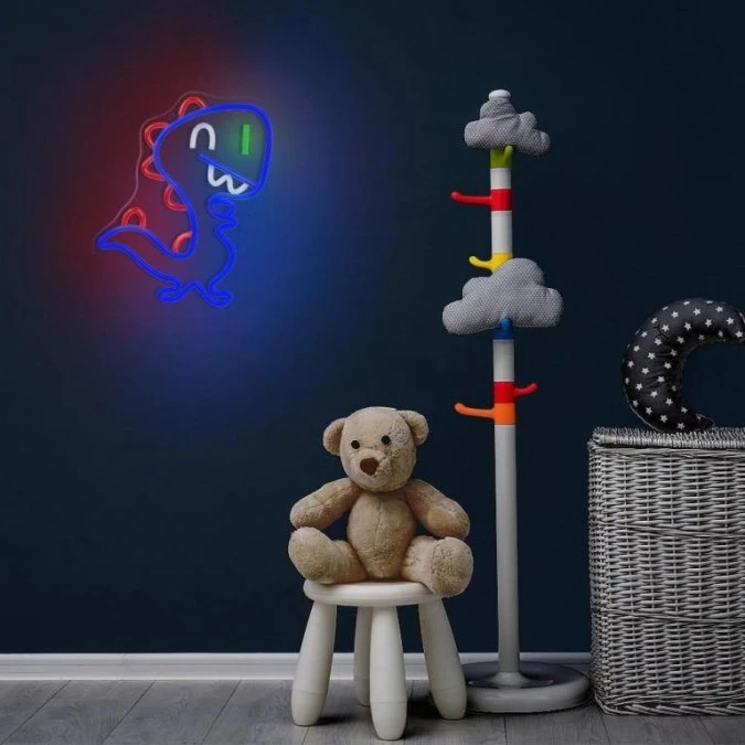 Neon PLEXI LED JURASSIC BABY DINO niebieski FLNJ01 Forever Light - obrazek 2