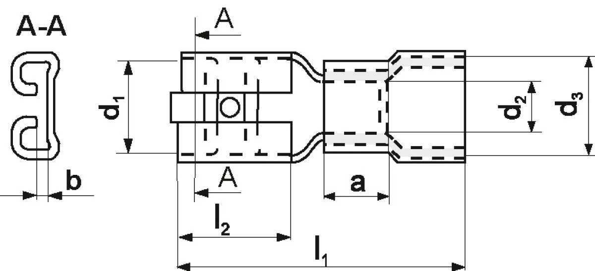 Nasuwka przewodowa izolowana MSE 6,3‑6SN /100szt./ - obrazek 3