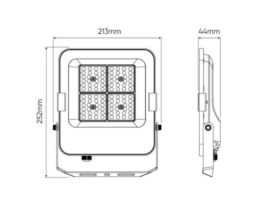 Naświetlacz projektor LED Floodlight 50W 4000K 140lm/W 7000lm ASYMETRIA T2 5 lat gwar. - obrazek 2