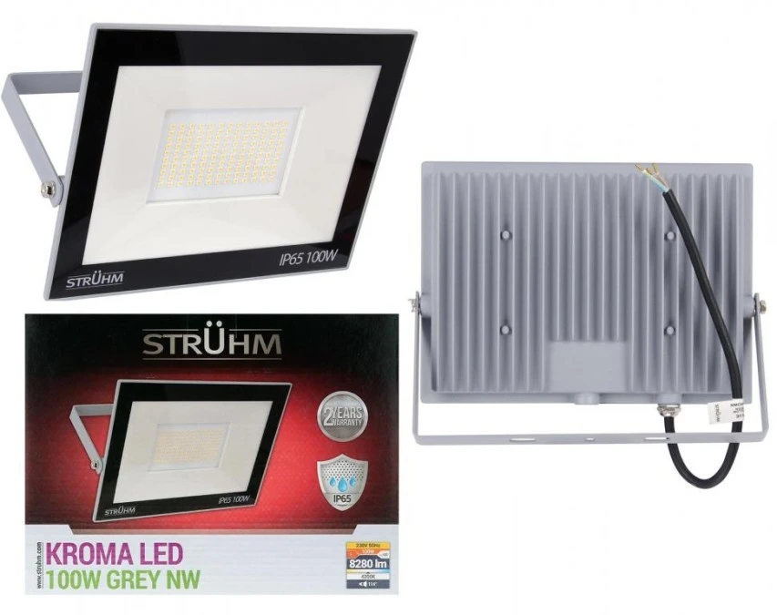 Naświetlacz lampa zewnętrzna LED KROMA 100W 4200K szara 03236 STRUHM - obrazek 1