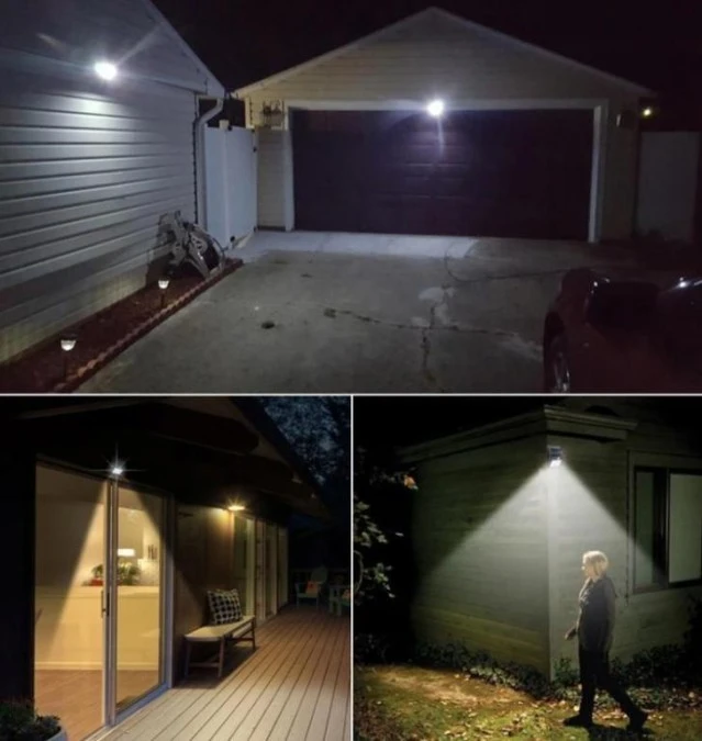 Naścienna lampka SOLAR 3W LED, 200lm, czujnik ruchu 3m, 90‑120st/czujnik zmierzchu, biała / 46801 - obrazek 2