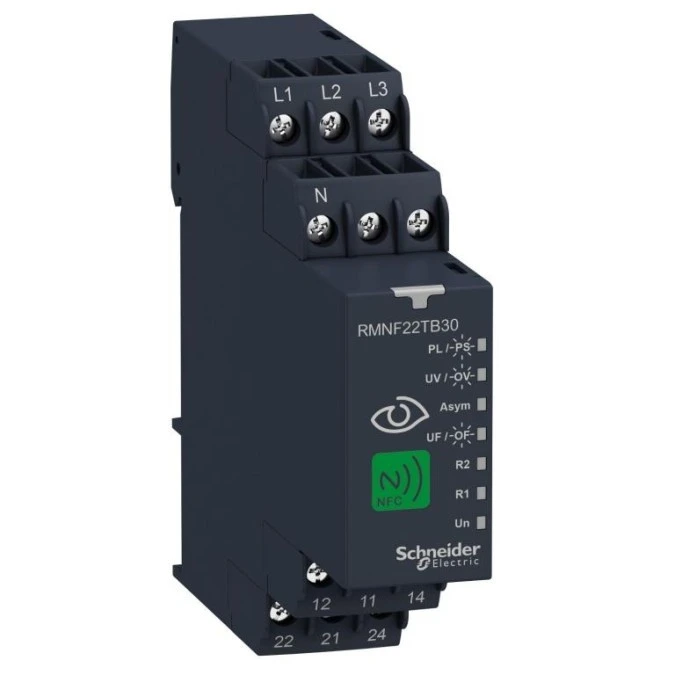 NFC, 3‑fazowy przekaźnik nadzorczy, 8 A, 2CO, wielofunkcyjny, 208… 480 V AC - obrazek 1
