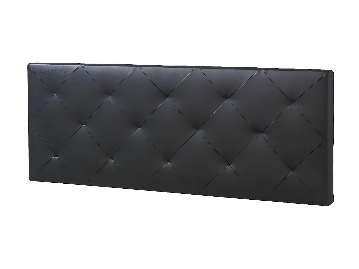 Kolumna zagłówka Rombo 150×60 cm Czarny, wyściełana pianką 143003