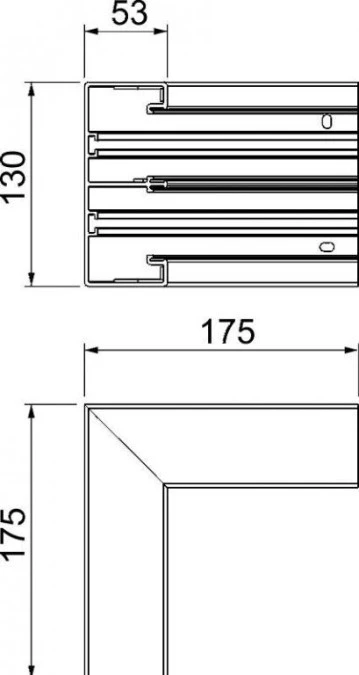 Naroże wewnętrzne stałe RAPID 45‑2 175x175x130 GK‑IS53130RW białe 6113240 - obrazek 2
