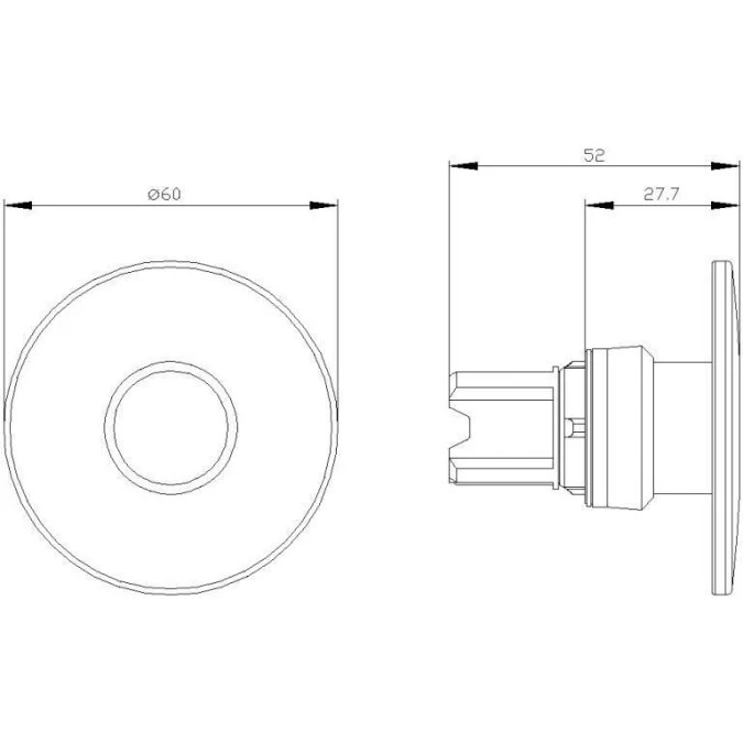 Napęd przycisku grzybkowego 22mm zielony 60 mm z samopowotem metalowy IP689k SIRIUS ACT 3SU1050‑1CD40‑0AA0 - obrazek 2