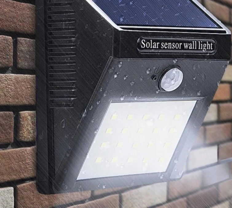 Naścienna lampka SOLAR 3W LED, 200lm, czujnik ruchu 3m, 90‑120st/czujnik zmierzchu, czarna / 46800 - obrazek 2