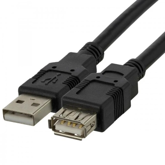 NEKU Kabel przedłużacz USB 2.0 A (wtyk / gniazdo) czarny 1,8m - obrazek 2