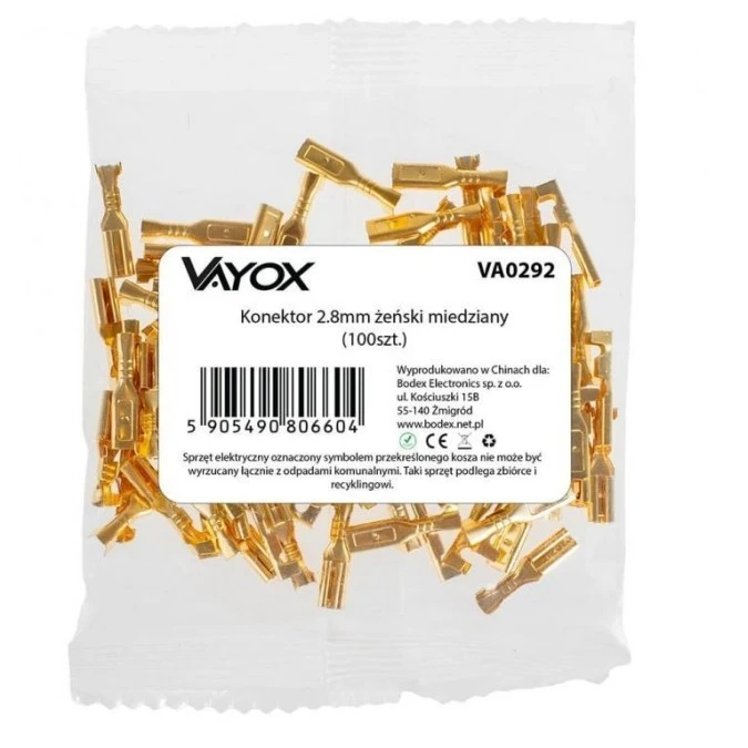 Nasuwka kablowa 2.8mm miedziana VA0292 Vayox /100szt./ - obrazek 1