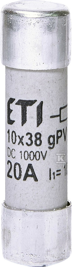 Wkładka topikowa cylindryczna PV CH10x38 gPV 20A/1000V DC UL 002625108 - obrazek 1