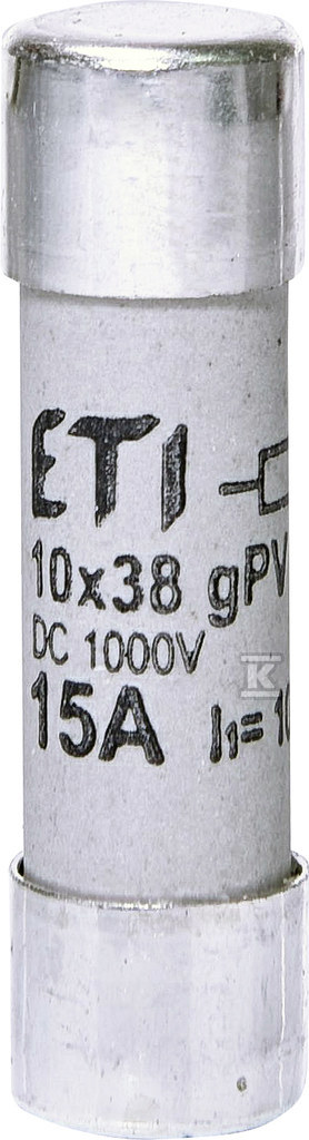 Wkładka topikowa cylindryczna PV CH10x38 gPV 15A/1000V DC UL 002625112 - obrazek 1