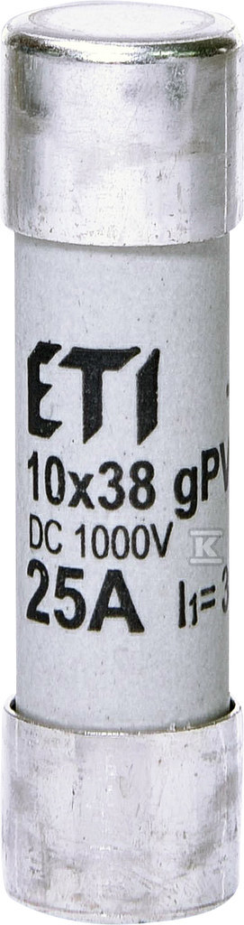 Wkładka topikowa cylindryczna PV CH10x38 gPV 25A 1000V DC 002625139 - obrazek 1