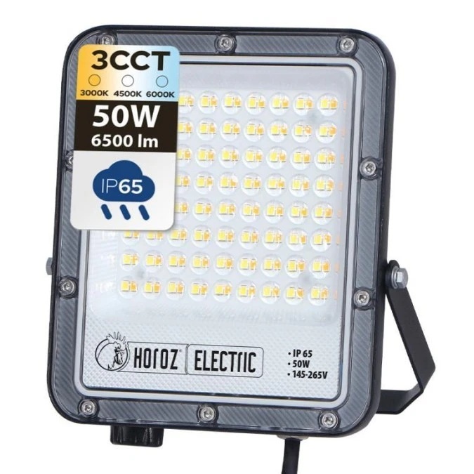 Naświetlacz LED 50W 3CCT 6500lm IP65 145‑265V PALLAS HOROZ - obrazek 2
