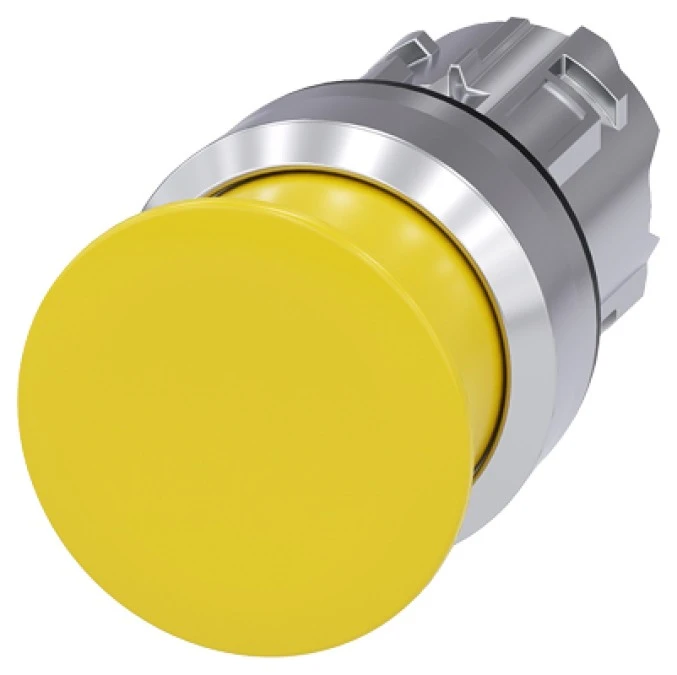 Napęd przycisku grzybkowego 22mm żółty 30mm z samopowrotem metalowy IP69k SIRIUS ACT 3SU1050‑1AD30‑0AA0 - obrazek 3