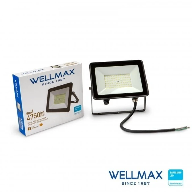 Naświetlacz LED 50W 95lm/W 4750lm IP65 Neutralna 4000K SAMSUNG / GOL1FLN050 - obrazek 2