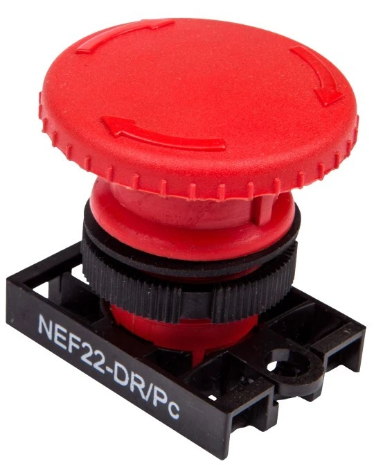 Napęd przycisku grzybkowego czerwony przez obrót W0‑N‑NEF22‑DR/P C - obrazek 1