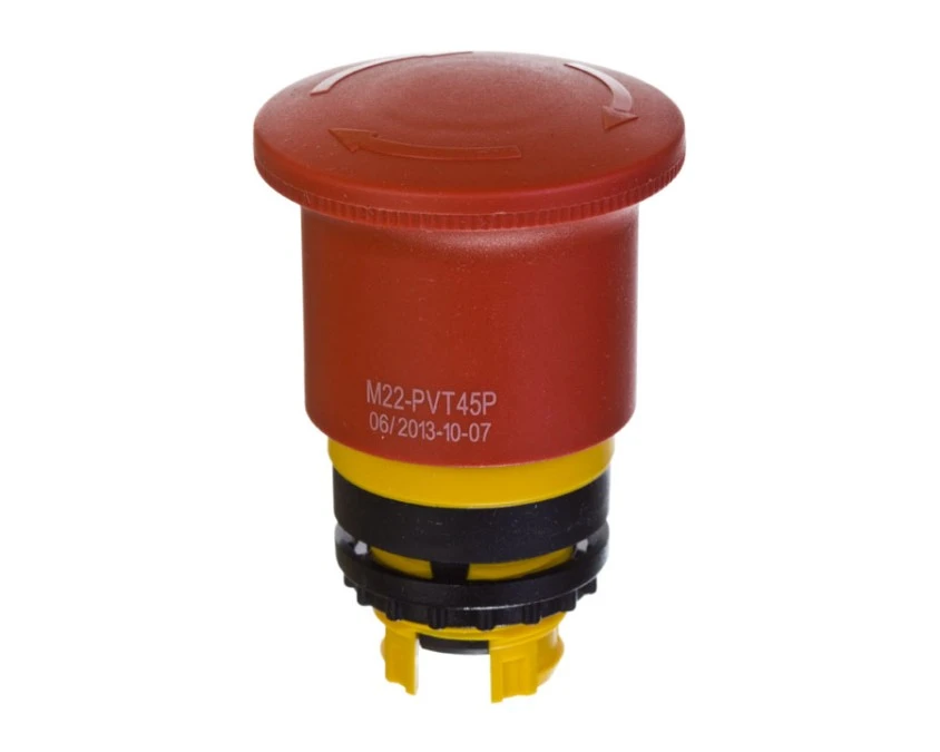 Napęd przycisku grzybkowego czerwony przez obrót M22‑PVT45P 121462 - obrazek 1