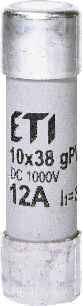 Wkładka cylindryczna PV topikowa CH10x38 gPV 12A/1000V DC 002625077 ETI