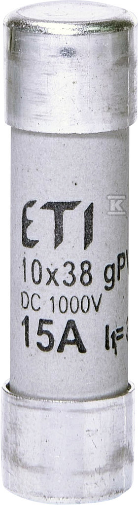 Wkładka cylindryczna PV topikowa CH10x38 gPV 15A/1000V DC 002625080 ETI