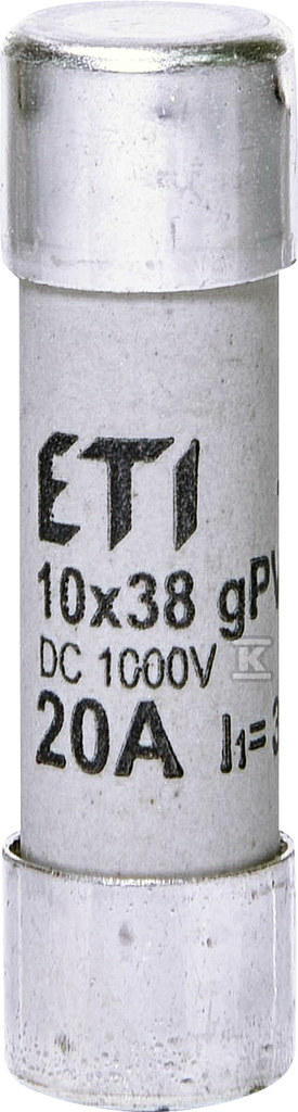 Wkładka cylindryczna PV topikowa CH10x38 gPV 20A/1000V DC 002625085 ETI