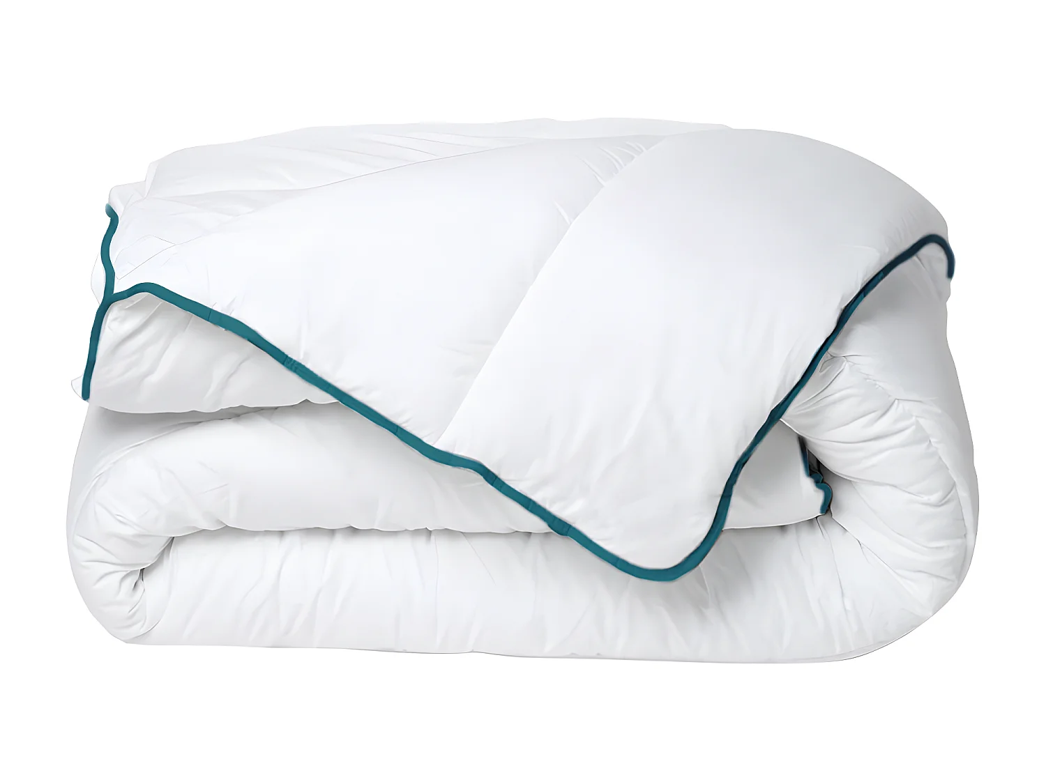 Kołdra ciepła z materiałów z recyklingu marki DREAMEA z mikrofibrą – 240 × 260 cm – 350 g/m² – obszycie w kolorze niebieskim – ROSA 141627