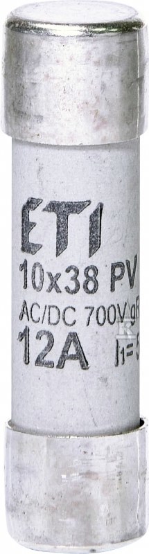 Wkładka topikowa cylindryczna PV gR 700V CH10X38 GR 12A/700V AC/DC 002625022 - obrazek 1