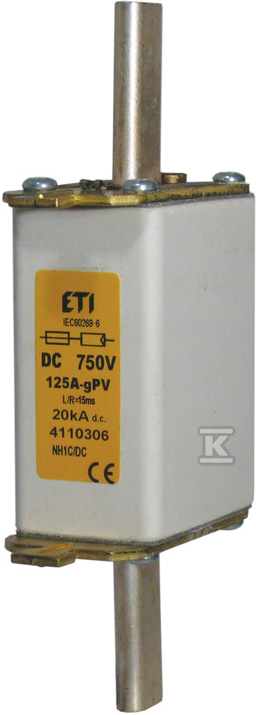 Wkładka bezpiecznikowa – NH0 gPV 40A/750V DC – do ochrony instalacji fotowoltaicznych PV / DC 004110310