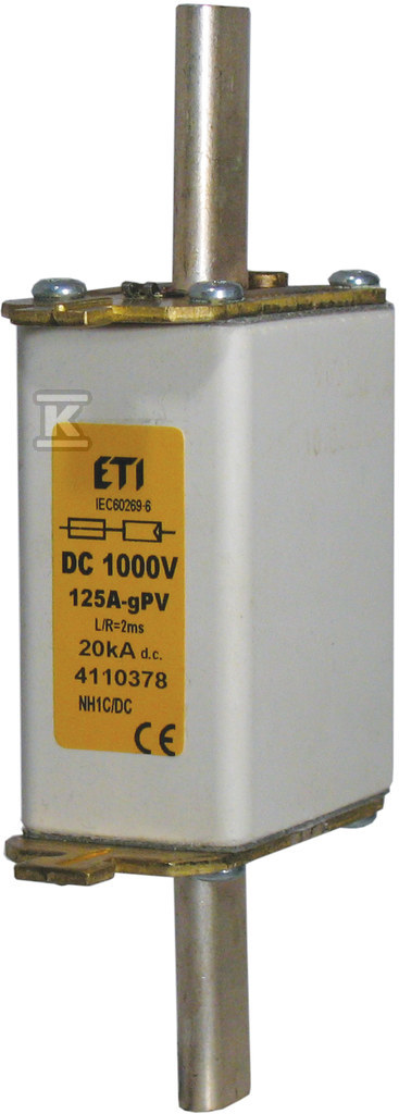 Wkładka bezpiecznikowa – NH0 gPV 160A/1000V DC – do ochrony instalacji fotowoltaicznych PV / DC 004110389