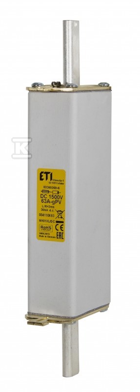Wkładka bezpiecznikowa - NH01XL gPV 80A/1500V DC - do ochrony instalacji fotowoltaicznych PV / DC 004110694 - obrazek 1