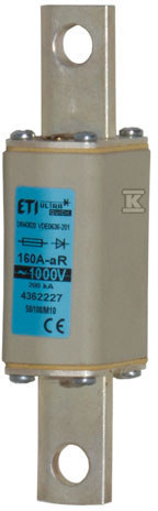 Wkładka bezpiecznikowa - NHS0/108/M10 aR 40A/1000V - ultraszybka / zaciski śrubowe 0 004362221 - obrazek 1