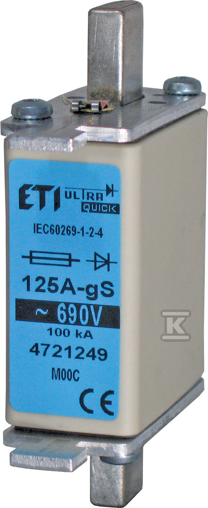 Wkładka bezpiecznikowa - NH000 gS 20A/690V - ultraszybka 004721241 - obrazek 1