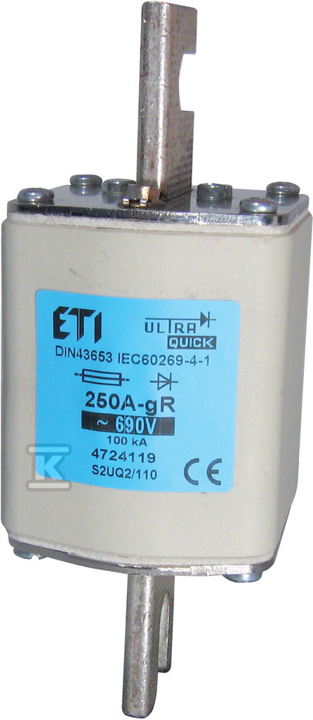 Wkładka bezpiecznikowa - NHS1/110 UQ2 gR 200A/690V - ultraszybka / zaciski śrubowe S 004723117 - obrazek 1