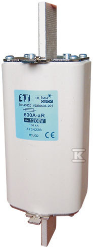 Wkładka bezpiecznikowa - NH1 UQ2 aR 125A/1200V - ultraszybka 004733215 - obrazek 1