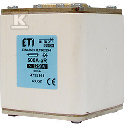 Wkładka bezpiecznikowa - NHG3/M UQ01 aR 575A/1250V - ultraszybka 004735142 - obrazek 1