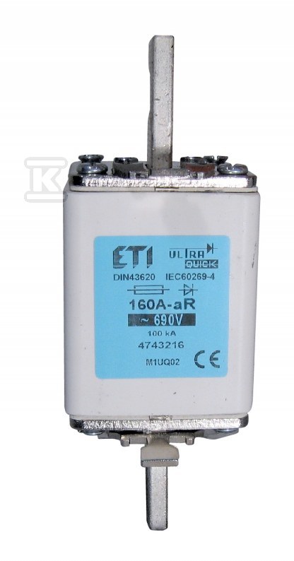 Wkładka bezpiecznikowa - NH1 UQ02 aR 200A/690V - ultraszybka 004743217 - obrazek 1