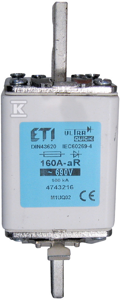 Wkładka bezpiecznikowa - NH2 UQ02 aR 550A/690V - ultraszybka 004744227 - obrazek 1