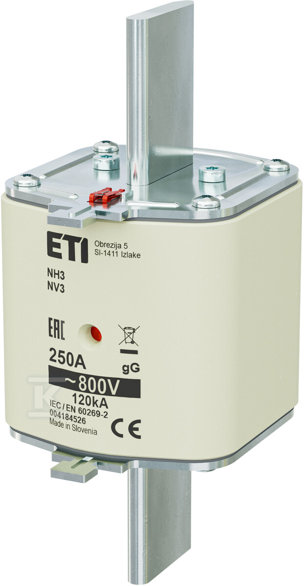 Wkładka bezpiecznikowa - NH3 gG 250A/800V - zwłoczna 004184526 - obrazek 1