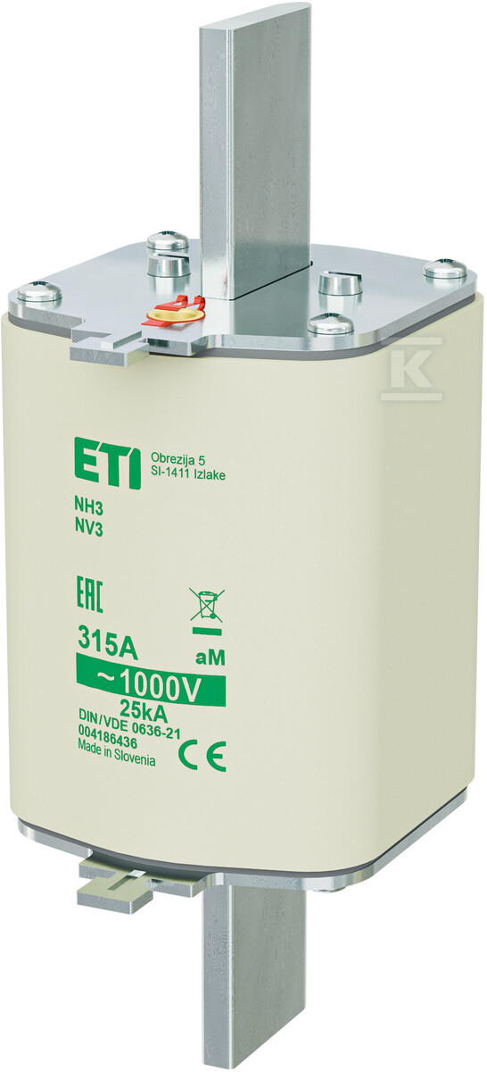 Wkładka bezpiecznikowa - NH3/85 aM 315A/1000V - silnikowa 004186436 - obrazek 1