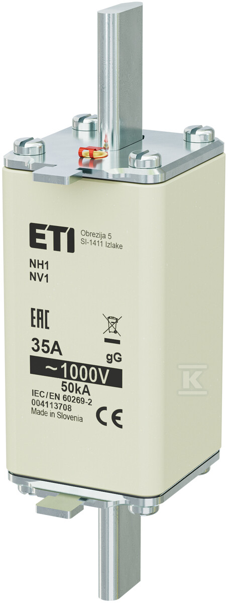 Wkładka bezpiecznikowa - NH1/85 gG 35A/1000V - zwłoczna 004113708 - obrazek 1