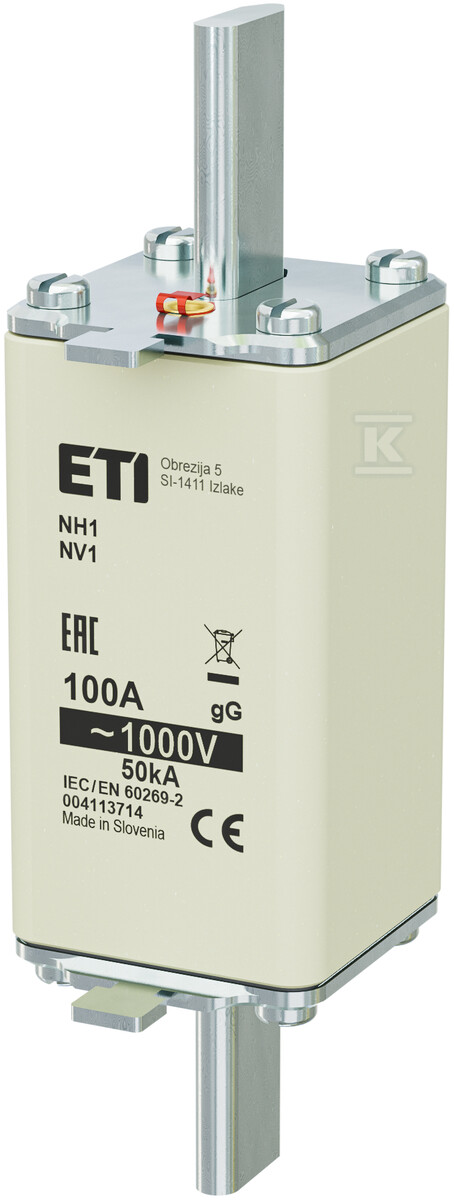 Wkładka bezpiecznikowa - NH1/85 gG 100A/1000V - zwłoczna 004113714 - obrazek 1