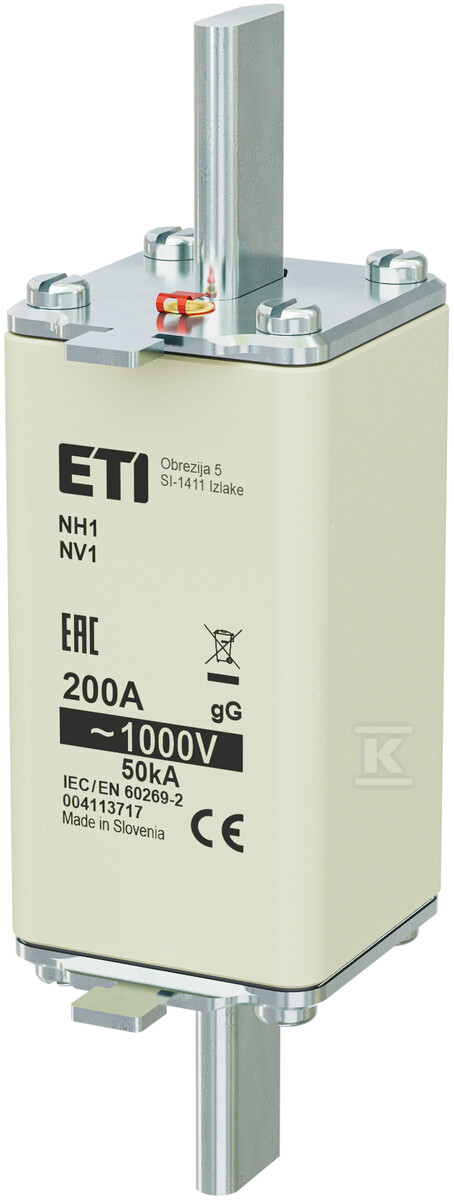 Wkładka bezpiecznikowa - NH1/85 gG 200A/1000V - zwłoczna 004113717 - obrazek 1