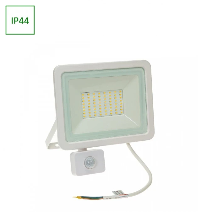 Naświetlacz LED z czujnikiem PIR NOCTIS LUX 2 50W 3900lm 6000K IP44 biały - obrazek 1