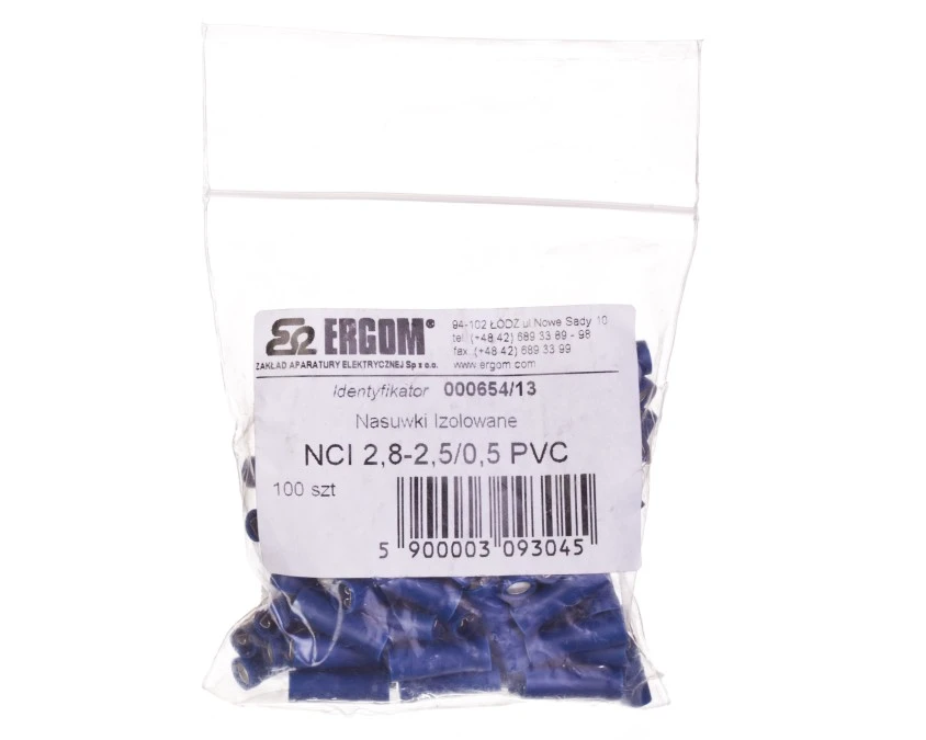 Nasuwka całkowicie izolowana NCI 2,8‑2,5/0,5 PCV E10KN‑03010302201 /100szt./ - obrazek 1