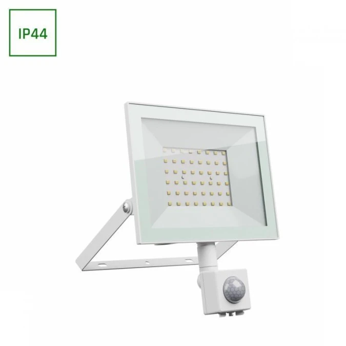 Naświetlacz LED z czujnikiem PIR NOCTIS LUX 4 50W 4300lm 4000K IP44 biały - obrazek 1