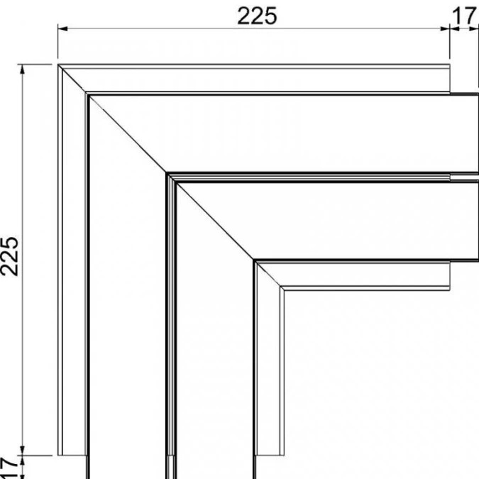 Naroże płaskie stałe RAPID 45‑2 200x200x130 GK‑FS53130LGR jasnoszare 6113262 - obrazek 2