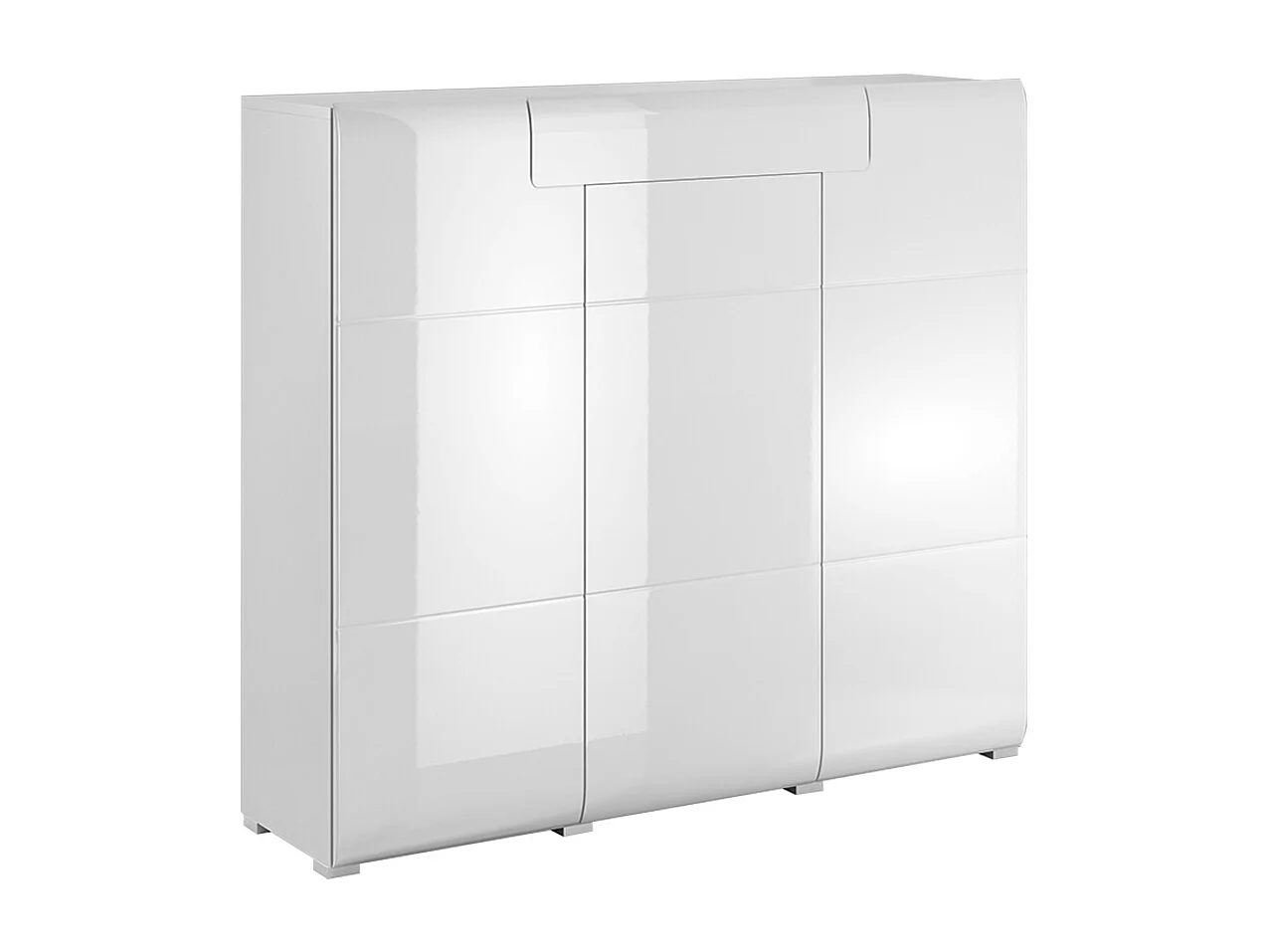 Komoda wysoka TOLEDO 3D1S biała połysk 517851 - obrazek 1