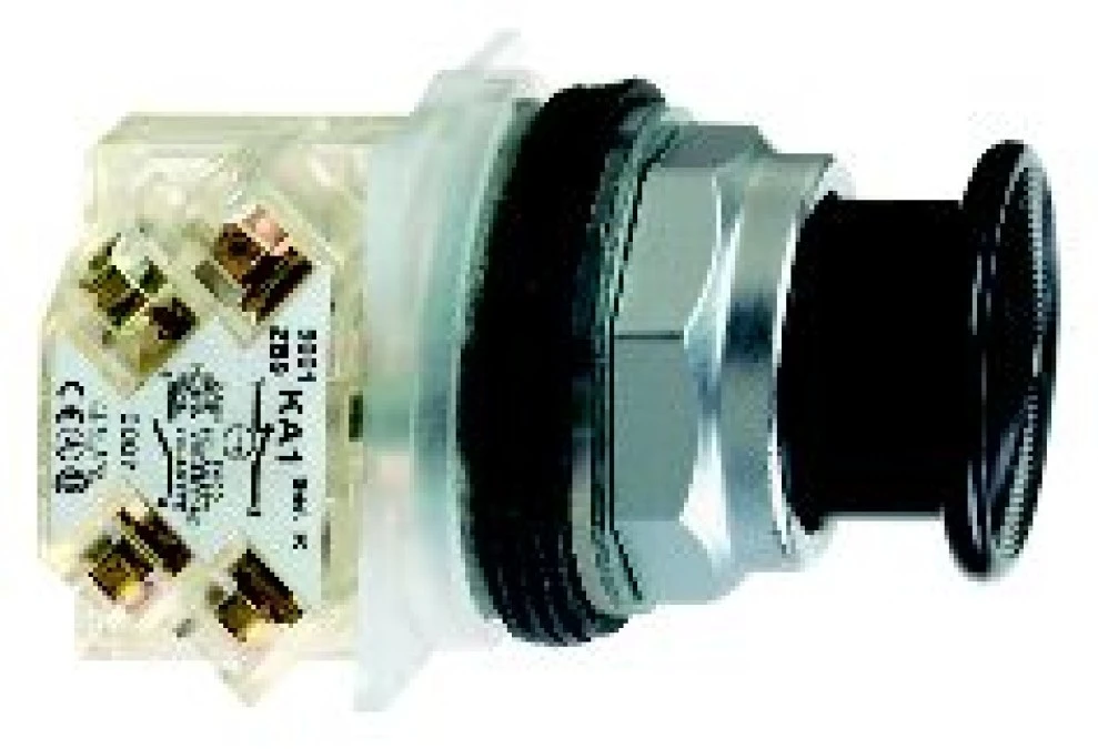 Napęd przycisku O 30 zat. awar. z metalową ramką O 35mm, czarna, 1 C/O 9001KR24BH13 - obrazek 1