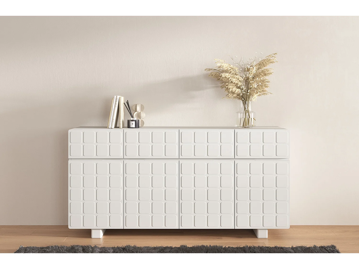 Komoda z frontami 3D Skandica CUBO LONG / szary / 169cm 3038854 - obrazek 1